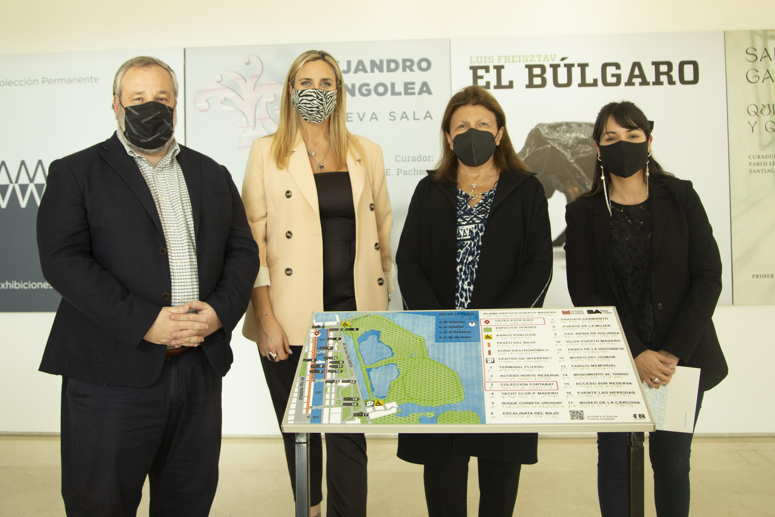 El Ente de Turismo porteño presentó el nuevo plano háptico de Puerto Madero