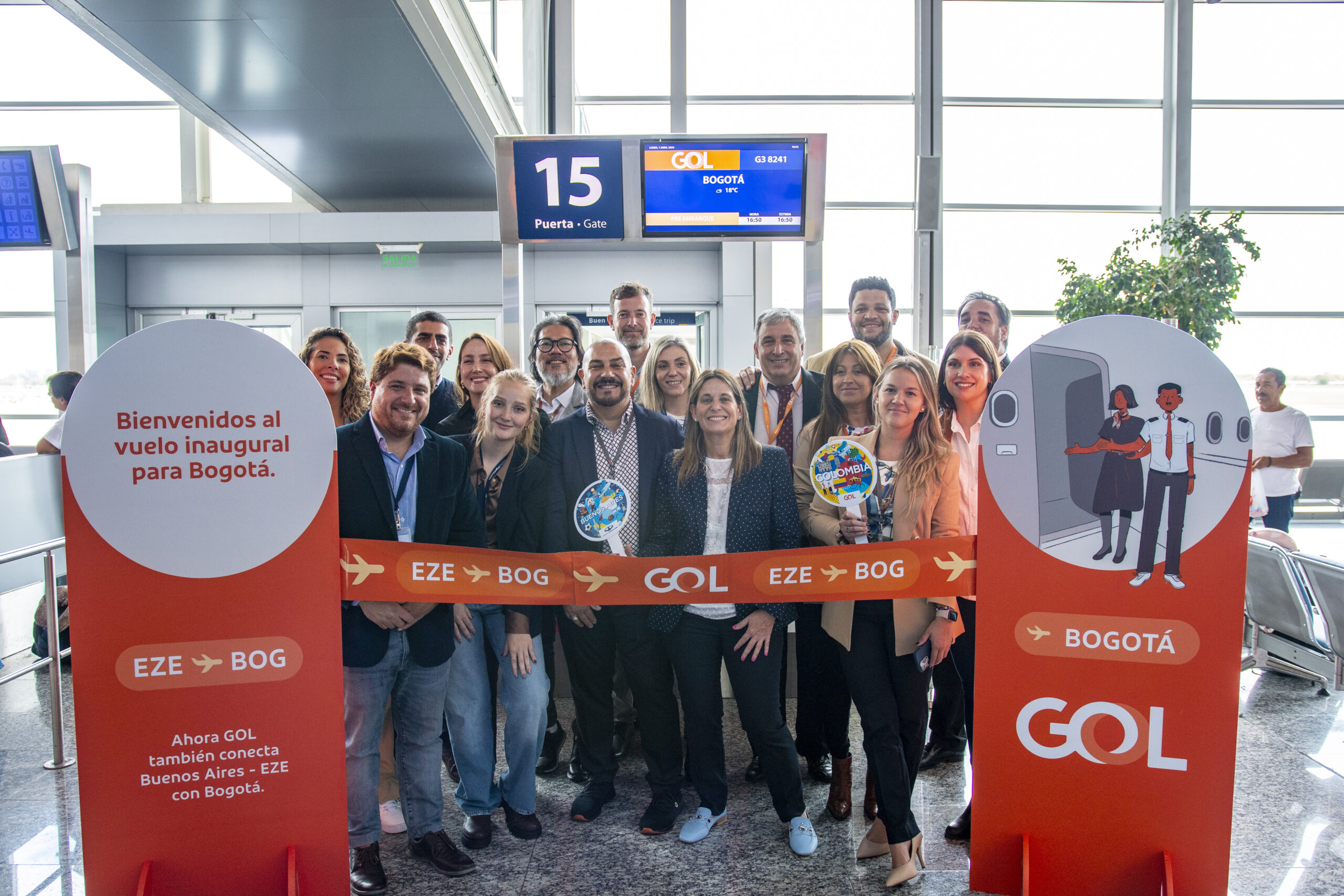 ¡Llegamos a Bogotá! GOL inauguró su nueva ruta que une Buenos Aires con Bogotá