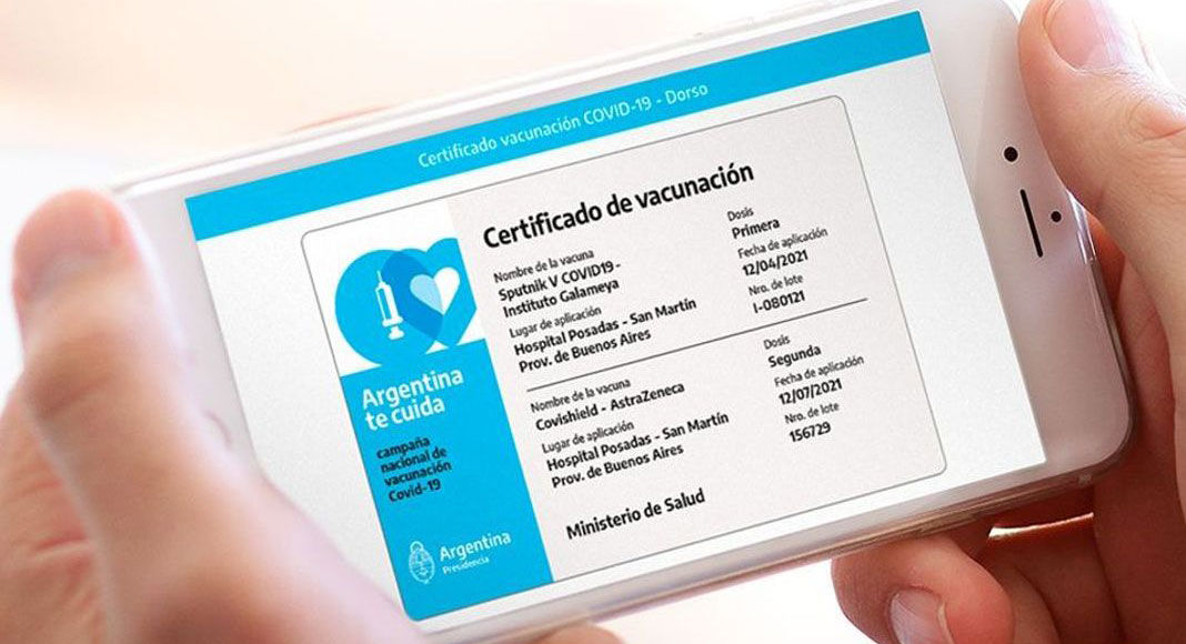 Argentina lanza la Credencial Internacional de Vacunación Digital