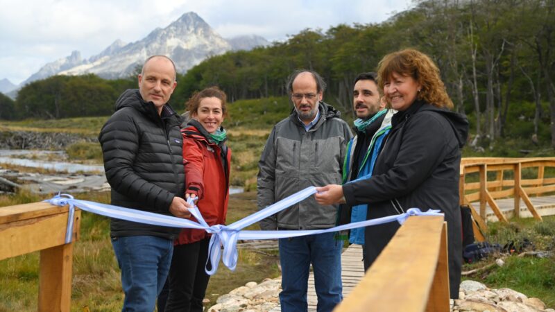 La Vicegobernadora y autoridades del Ministerio de Turismo y Deportes de la Nación inauguraron oficialmente la obra “Pasarelas Sendero Laguna Esmeralda”