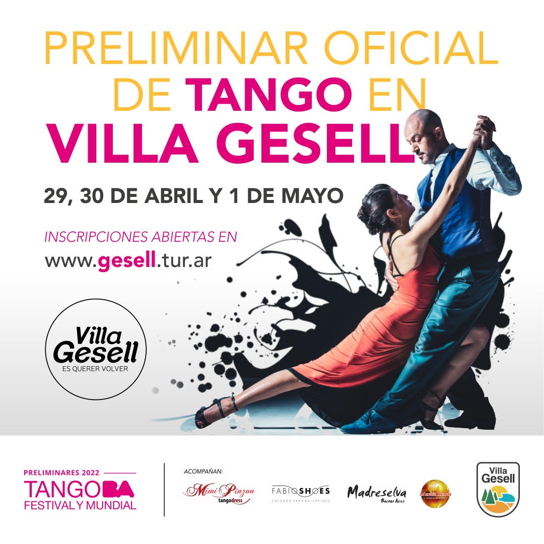 Villa Gesell formará parte de la preliminar oficial del mundial de tango 2022