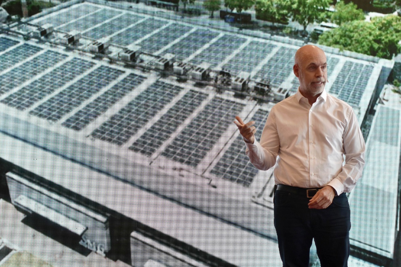Rodríguez Larreta participó de la inauguración del mayor parque solar de la Ciudad que funcionará en La Rural: “Esto es un orgullo, es la Argentina del futuro”