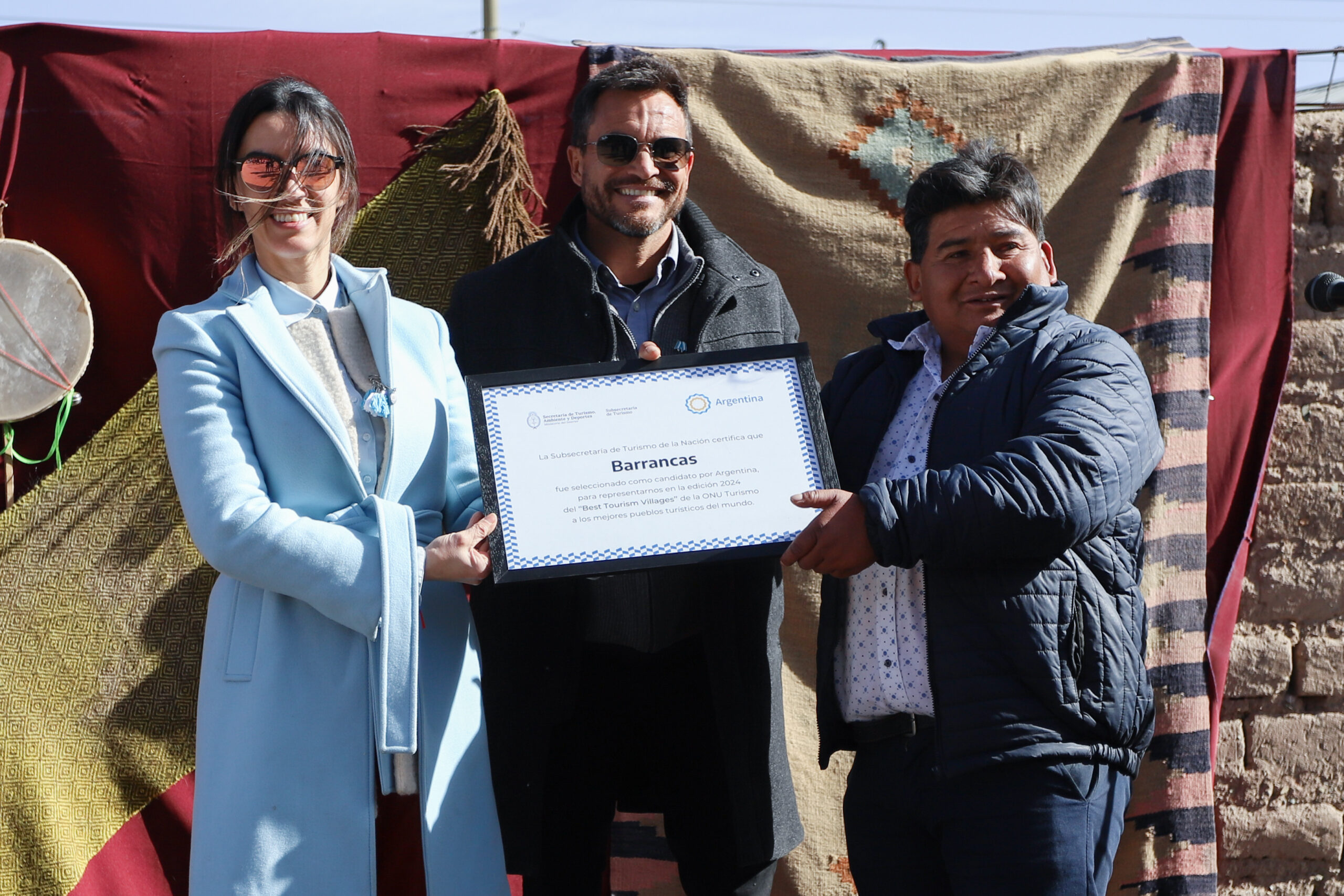 Barrancas recibió el certificado de candidatura a uno de los “mejores pueblos turísticos” del mundo