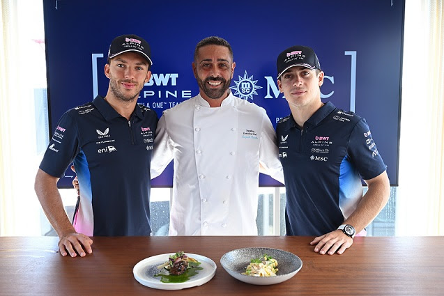 MSC CRUCEROS LLEVA SUS AUTÉNTICAS EXPERIENCIAS GASTRONÓMICAS AL EQUIPO BWT ALPINE DE FÓRMULA 1® EN EL GRAN PREMIO DE ITALIA