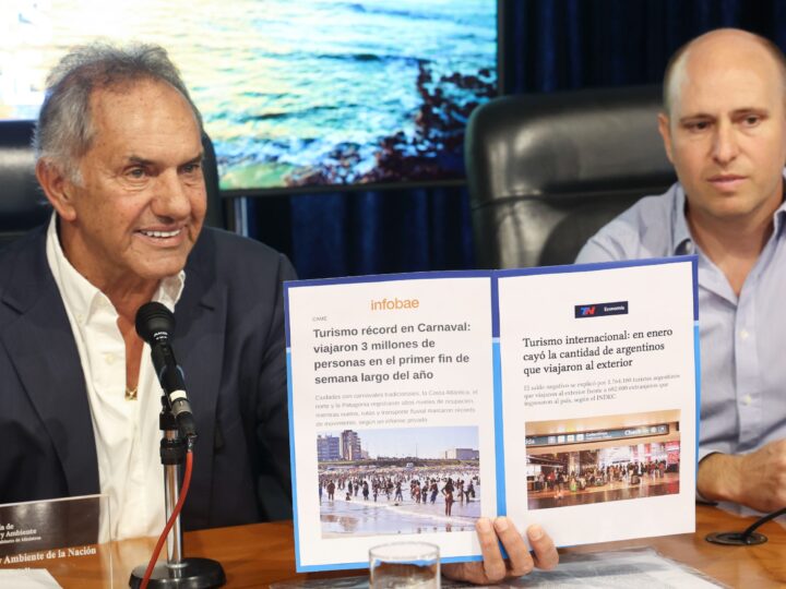 Scioli: “La dimos vuelta. Hoy cada vez más turistas llegan a la Argentina”
