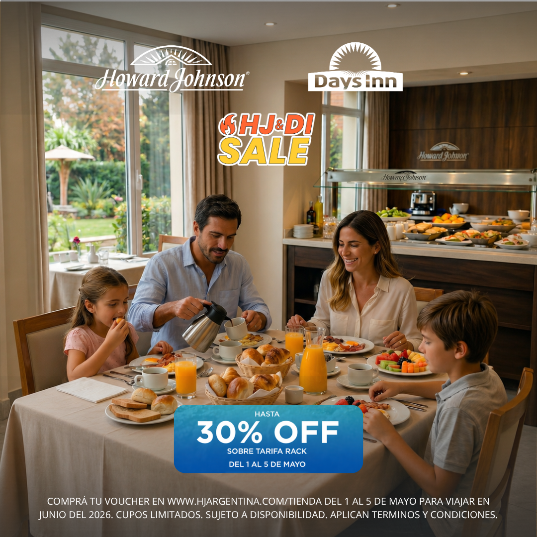 Desde el 1° de mayo Howard Johnson y Days Inn lanzan la tienda online hotelera más grande de Argentina
